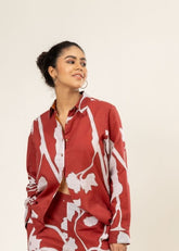 A Model Wearing Multicolor Upcycled Cotton Neal Shirt, curated by Only Ethikal